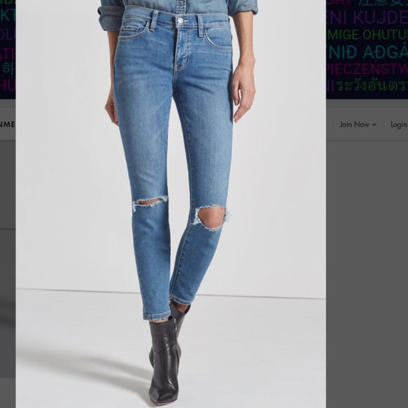 Current Elliott The Stiletto 2 Year Destroy Stretch - Picture 1 of 10